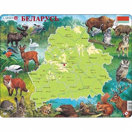 Обучающий пазл – Беларусь, 72 детали 